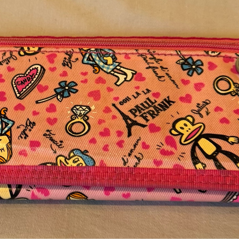 Paul Frank vintage Pink Velcro wallet